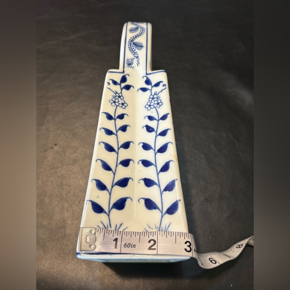 Formalities By Baum Bros Vase Basket Cobalt Blue And White - Picture 11 of 12